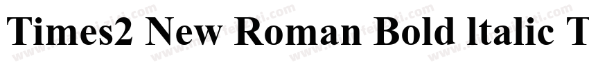 Times2 New Roman Bold ltalic Turkce字体转换